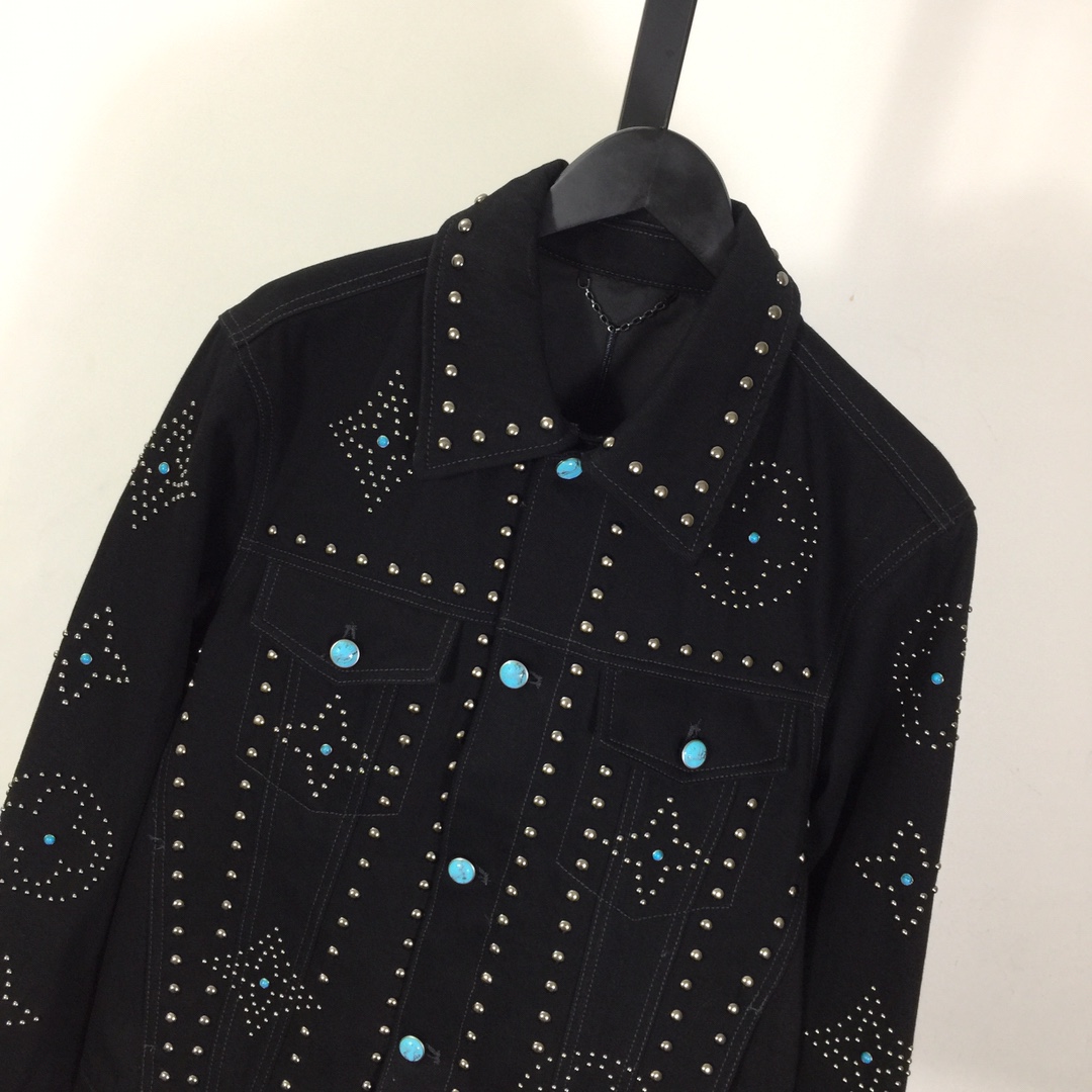 Louis Vuitton Embroidered Denim Jacket   1AFWX5 - DesignerGu