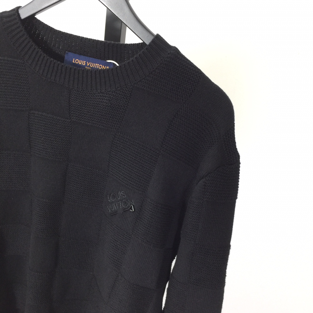 Louis Vuitton Damier Stitch Crewneck   1AA4MC - DesignerGu