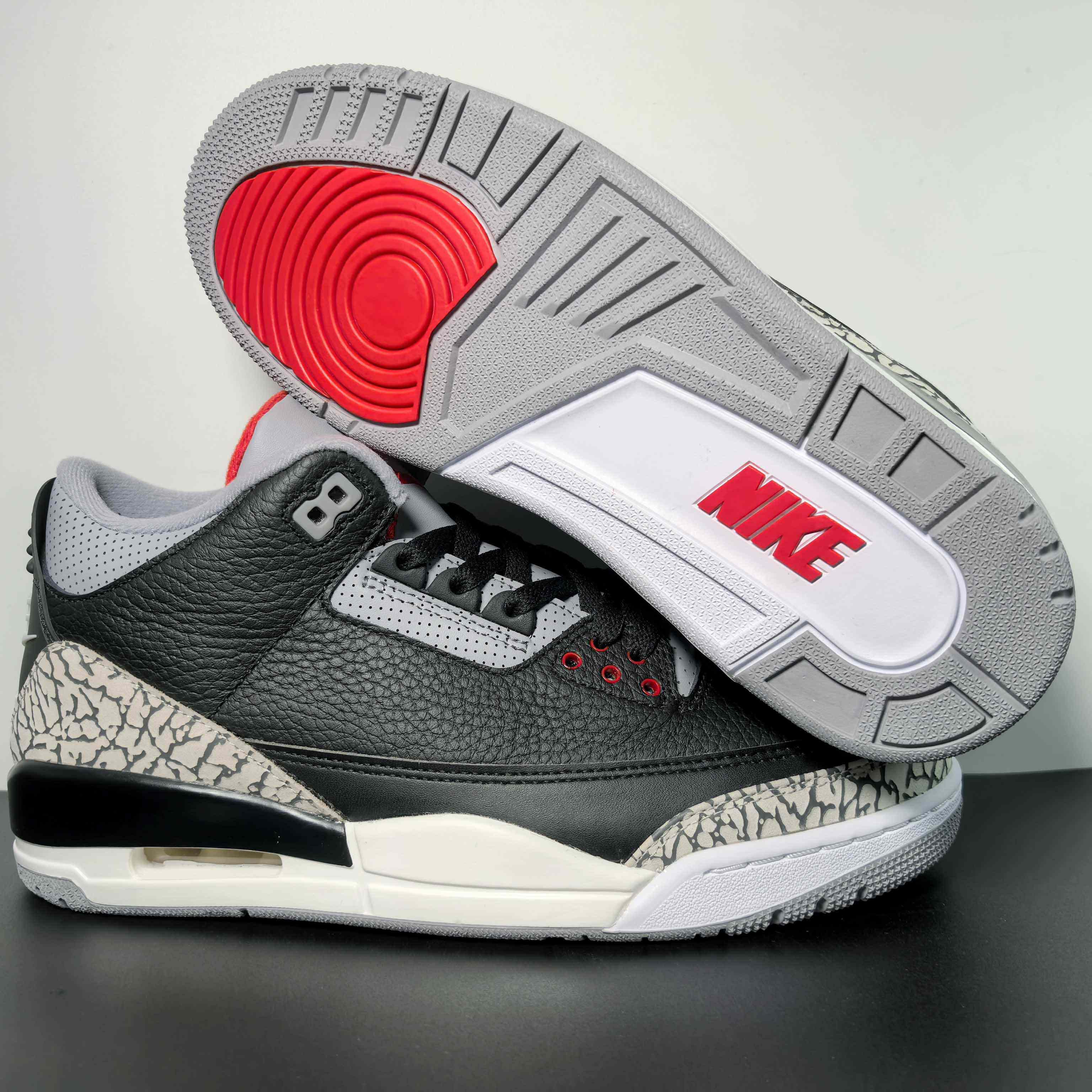 Air Jordan 3 OG “Black Cement Basketball Shoes     854262-001  - DesignerGu