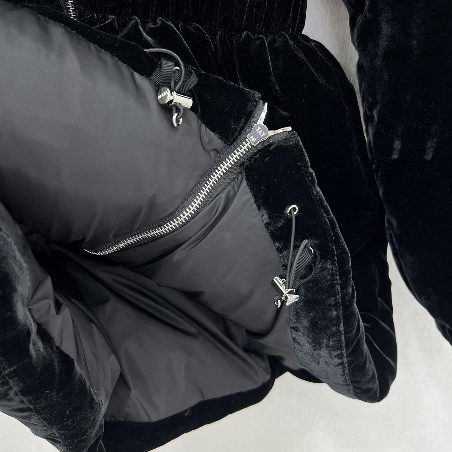 Prada Velvet Down Jacket - DesignerGu