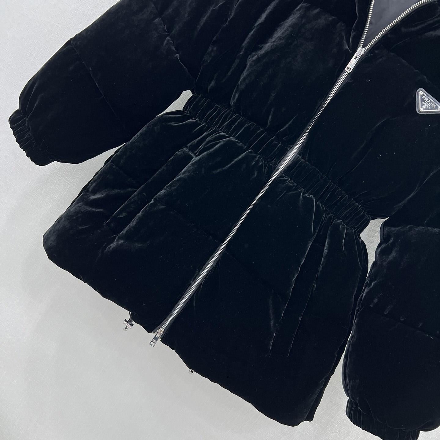 Prada Velvet Down Jacket - DesignerGu