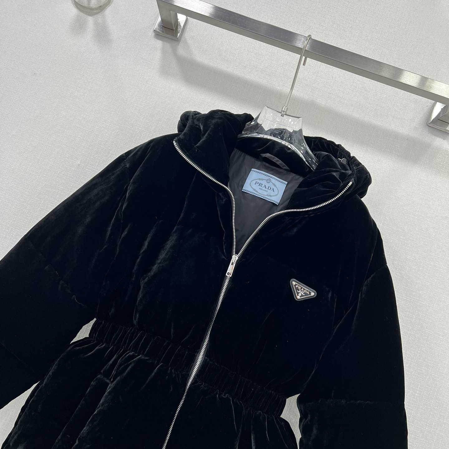 Prada Velvet Down Jacket - DesignerGu