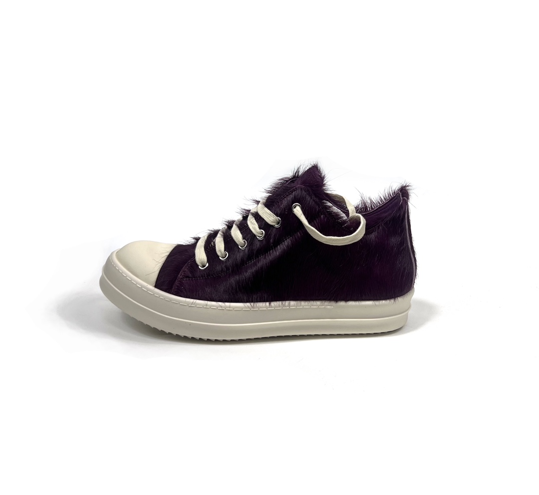 Rick Owens Luxor Low 'Amethyst Pony' Sneakers - DesignerGu