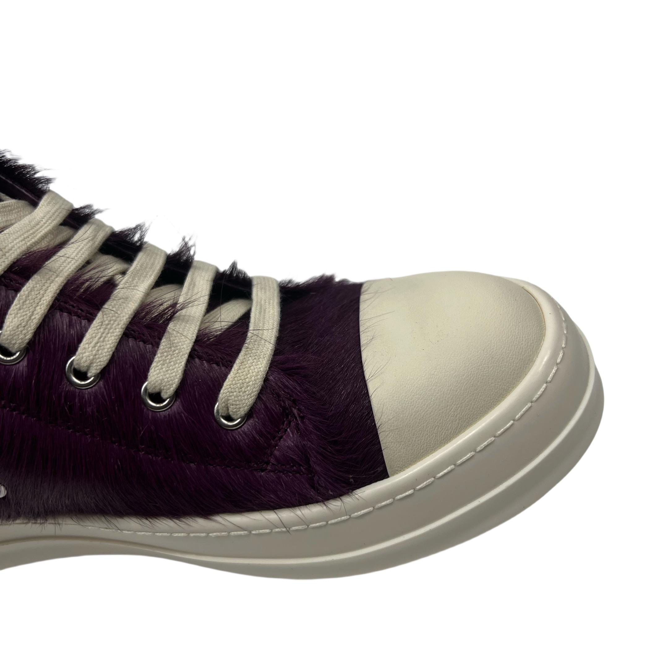 Rick Owens Luxor Low 'Amethyst Pony' Sneakers - DesignerGu