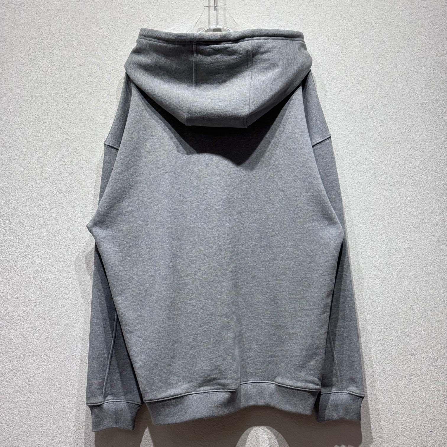 Loewe Relaxed fit Hoodie In Cotton Grey - DesignerGu