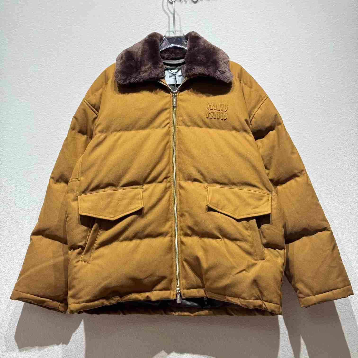 Miu Miu Gabardine Down Jacket - DesignerGu