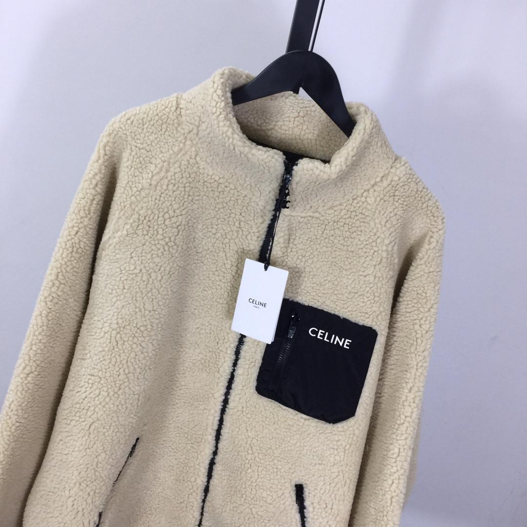 Celine Loose Jacket In Jersey Fleece - DesignerGu