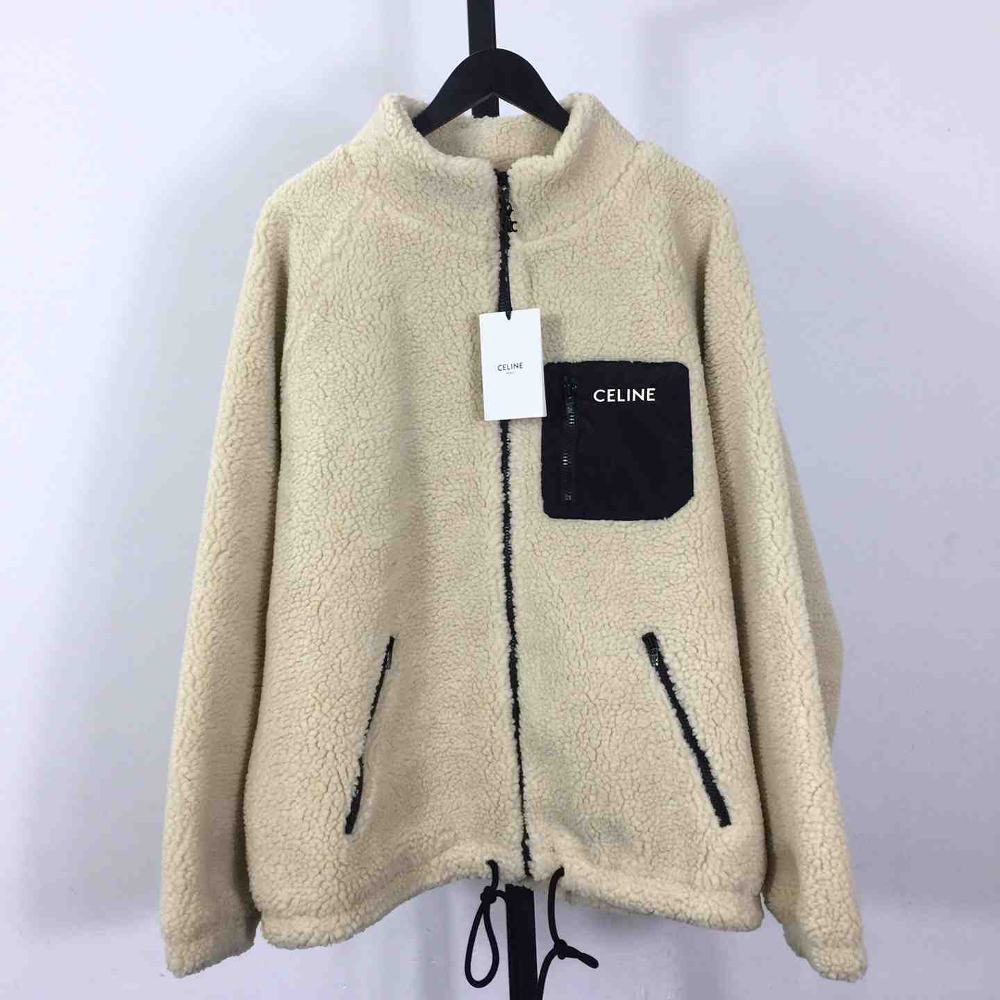 Celine Loose Jacket In Jersey Fleece - DesignerGu