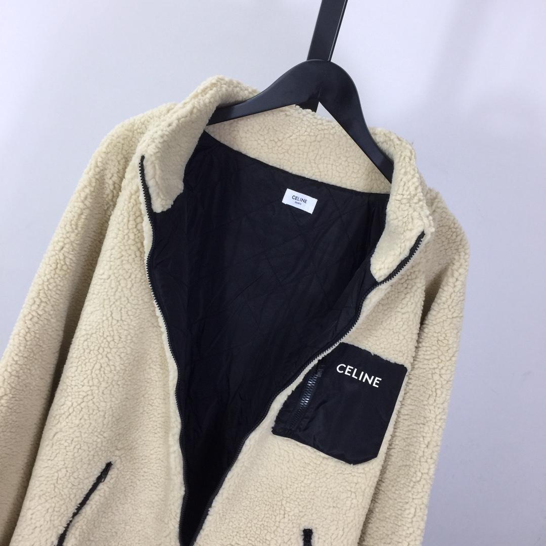 Celine Loose Jacket In Jersey Fleece - DesignerGu