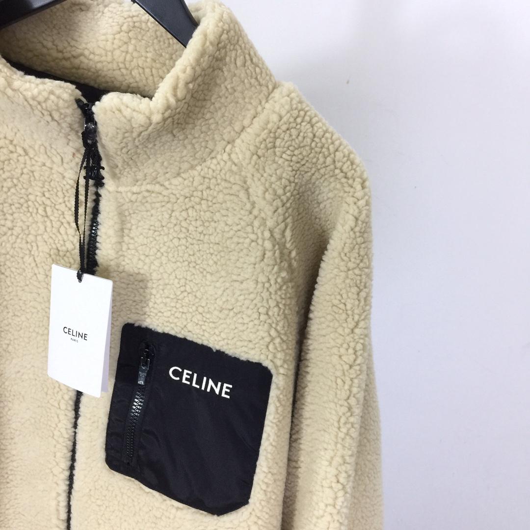 Celine Loose Jacket In Jersey Fleece - DesignerGu