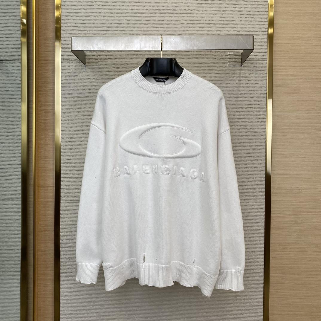 Balenciaga Logo-embossed Sweatshirt - DesignerGu