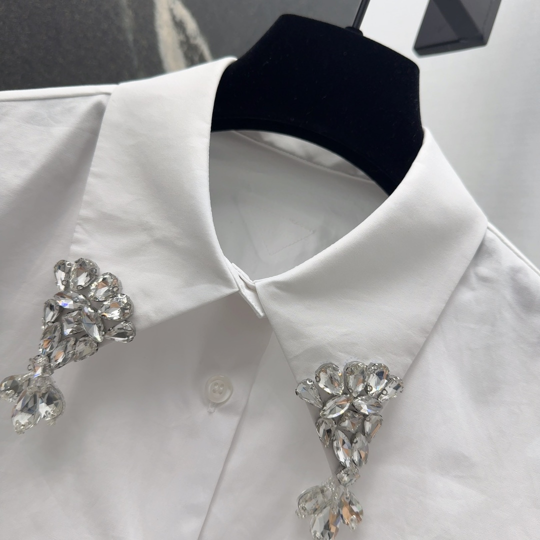 Prada Crystal-embellishmed Shirt - DesignerGu