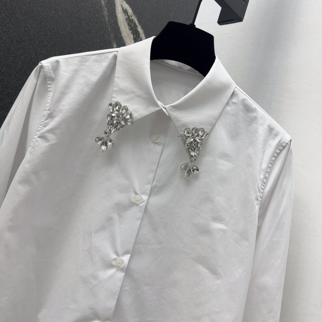 Prada Crystal-embellishmed Shirt - DesignerGu