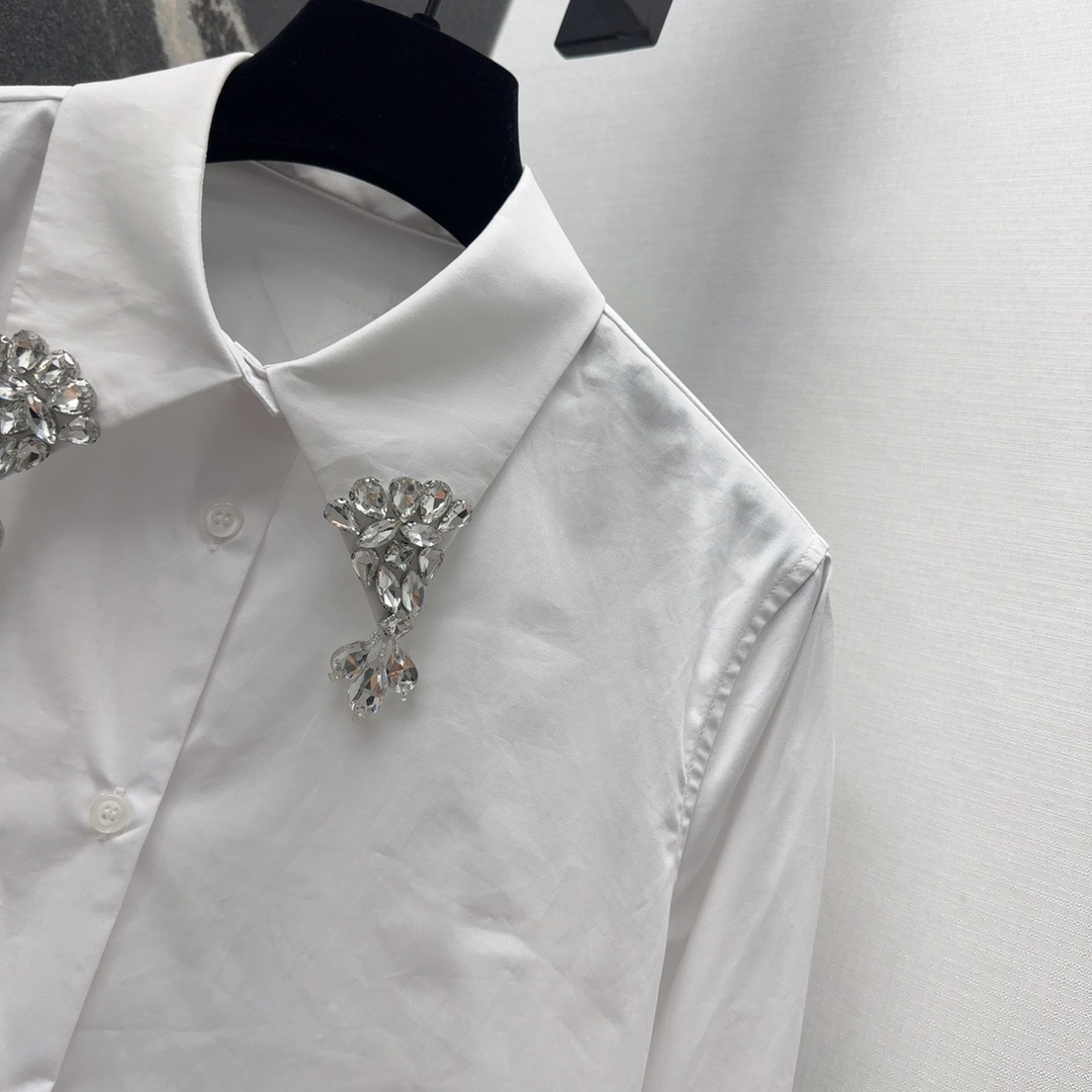 Prada Crystal-embellishmed Shirt - DesignerGu