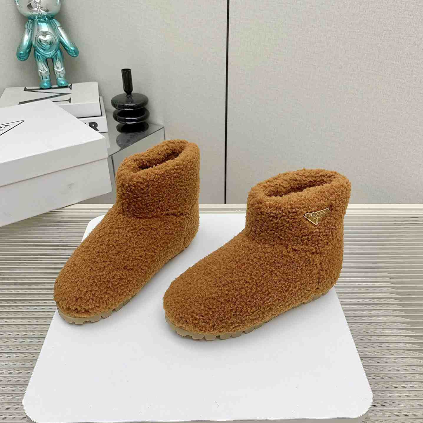 Prada Shearling Booties - DesignerGu