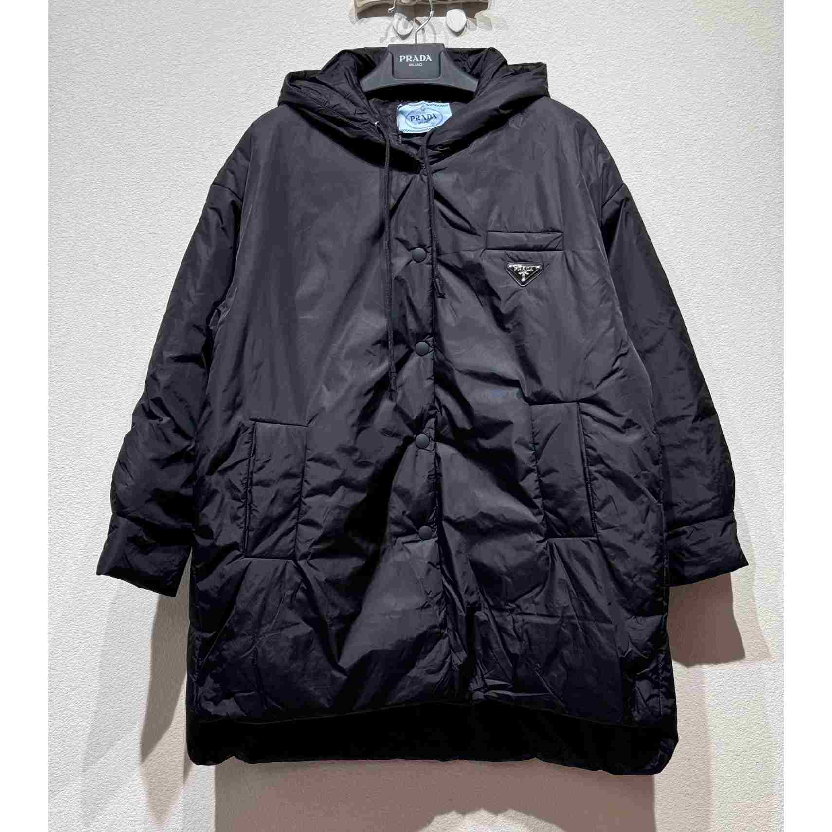 Prada Oversized Light Re-Nylon Raincoat - DesignerGu