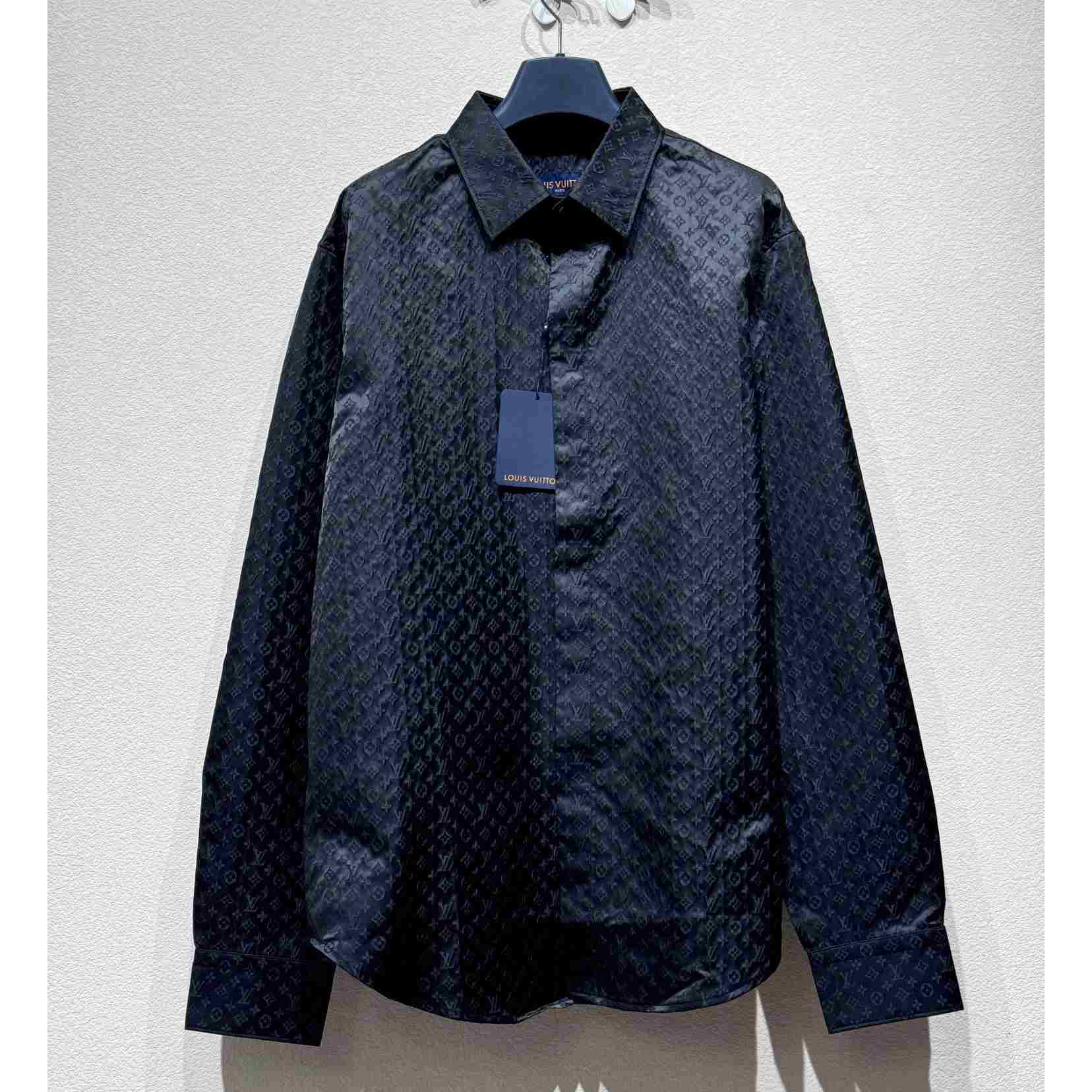 Louis Vuitton Monogram Long-Sleeved Shirt    - DesignerGu