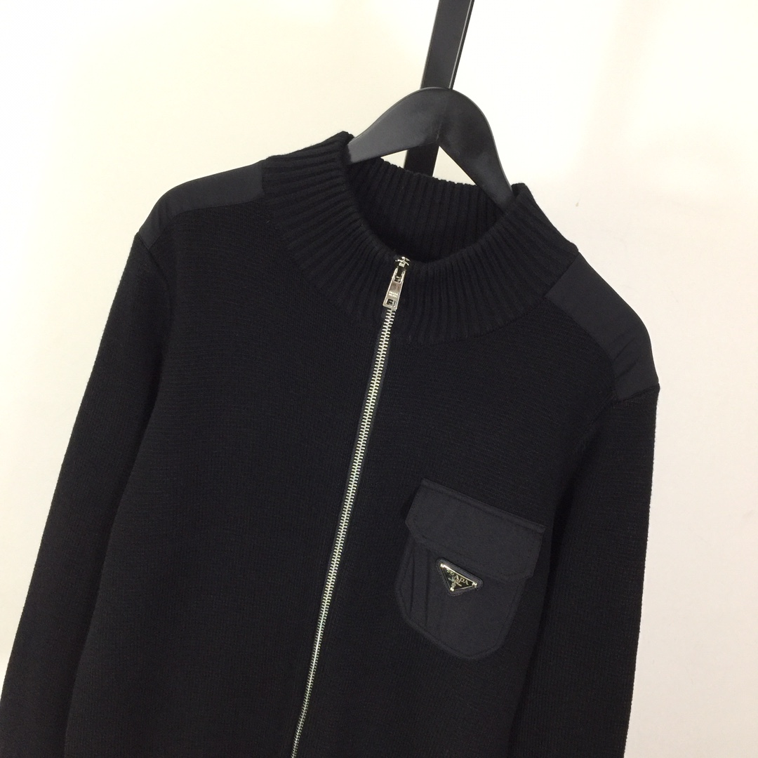 Prada Zip Up Cardigan - DesignerGu