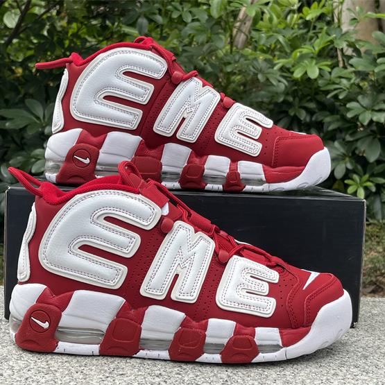 Supreme x Air More Uptempo “Red” Sneakers     902290-600  - DesignerGu