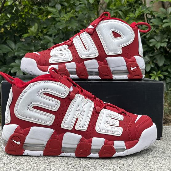 Supreme x Air More Uptempo “Red” Sneakers     902290-600  - DesignerGu