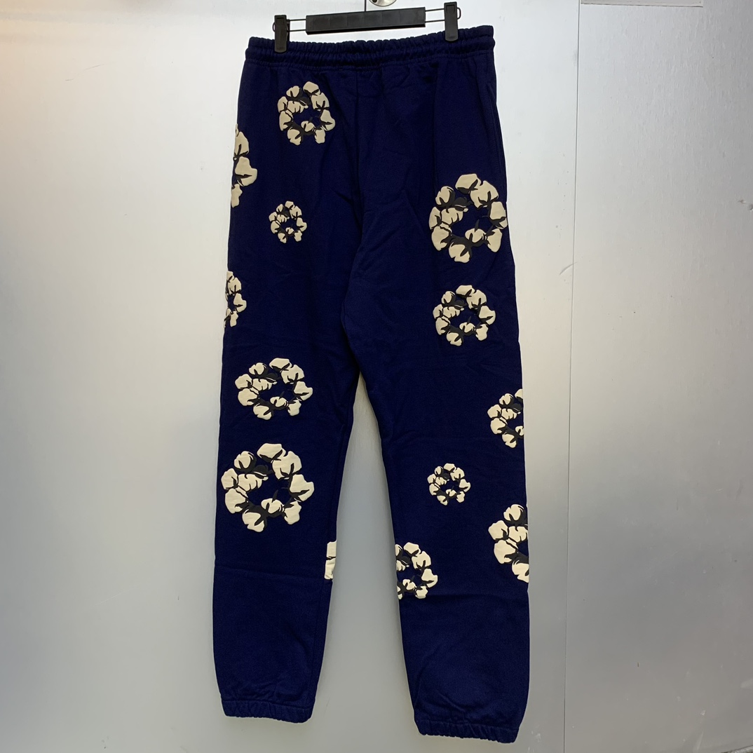 Denim Tears Cactus Tears Wreath Sweatpants Navy - DesignerGu