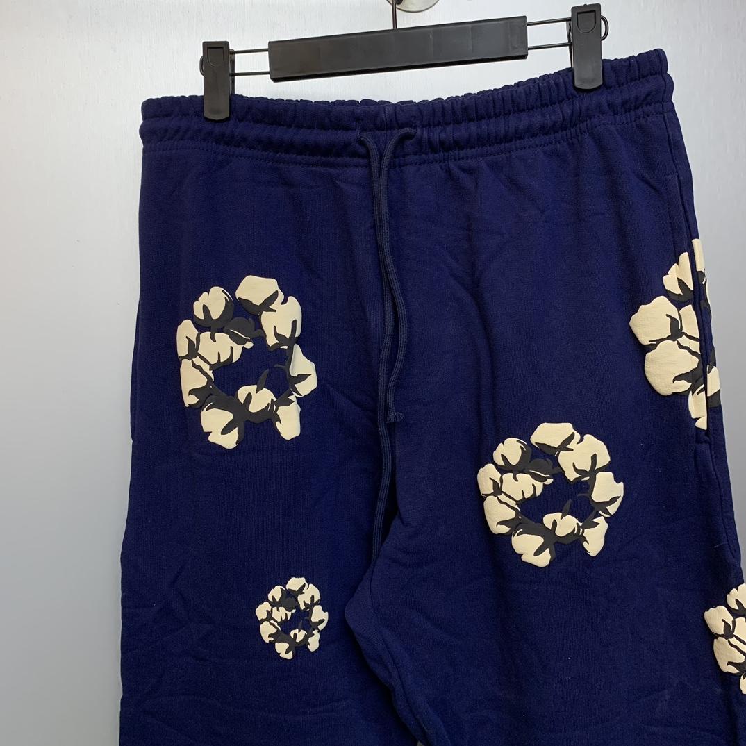 Denim Tears Cactus Tears Wreath Sweatpants Navy - DesignerGu