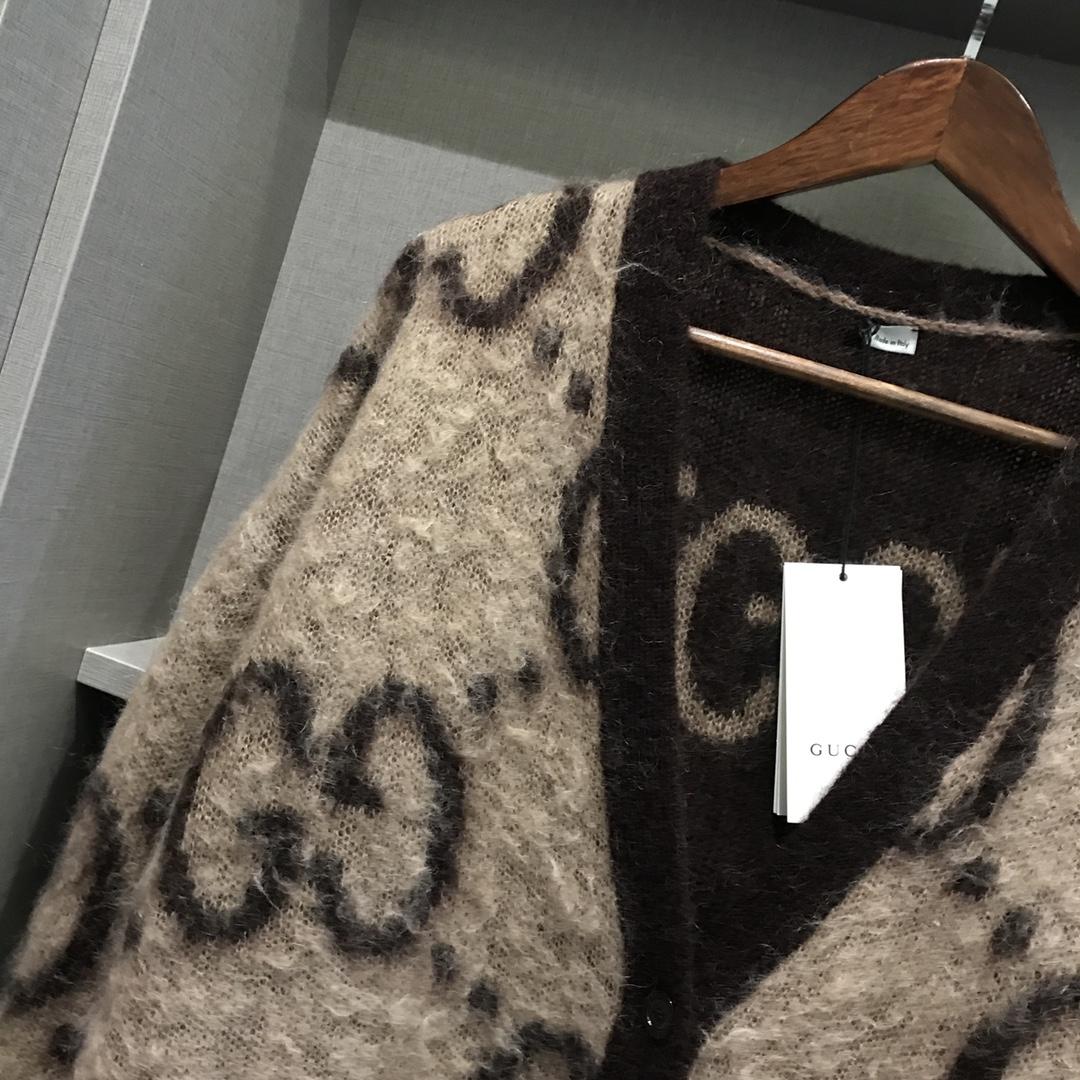 Gucci GG Wool Jacquard Cardigan  - DesignerGu