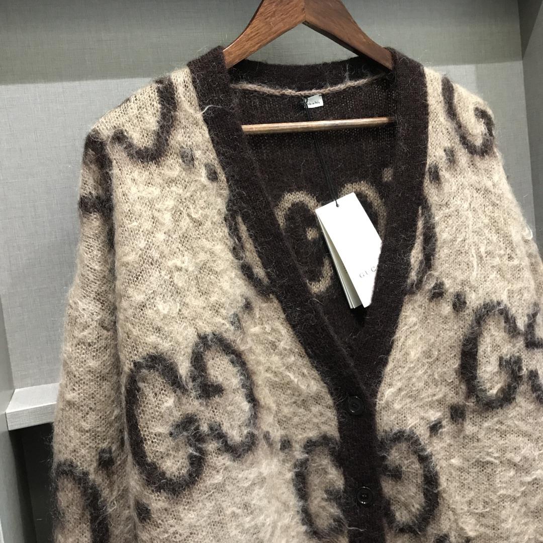 Gucci GG Wool Jacquard Cardigan  - DesignerGu