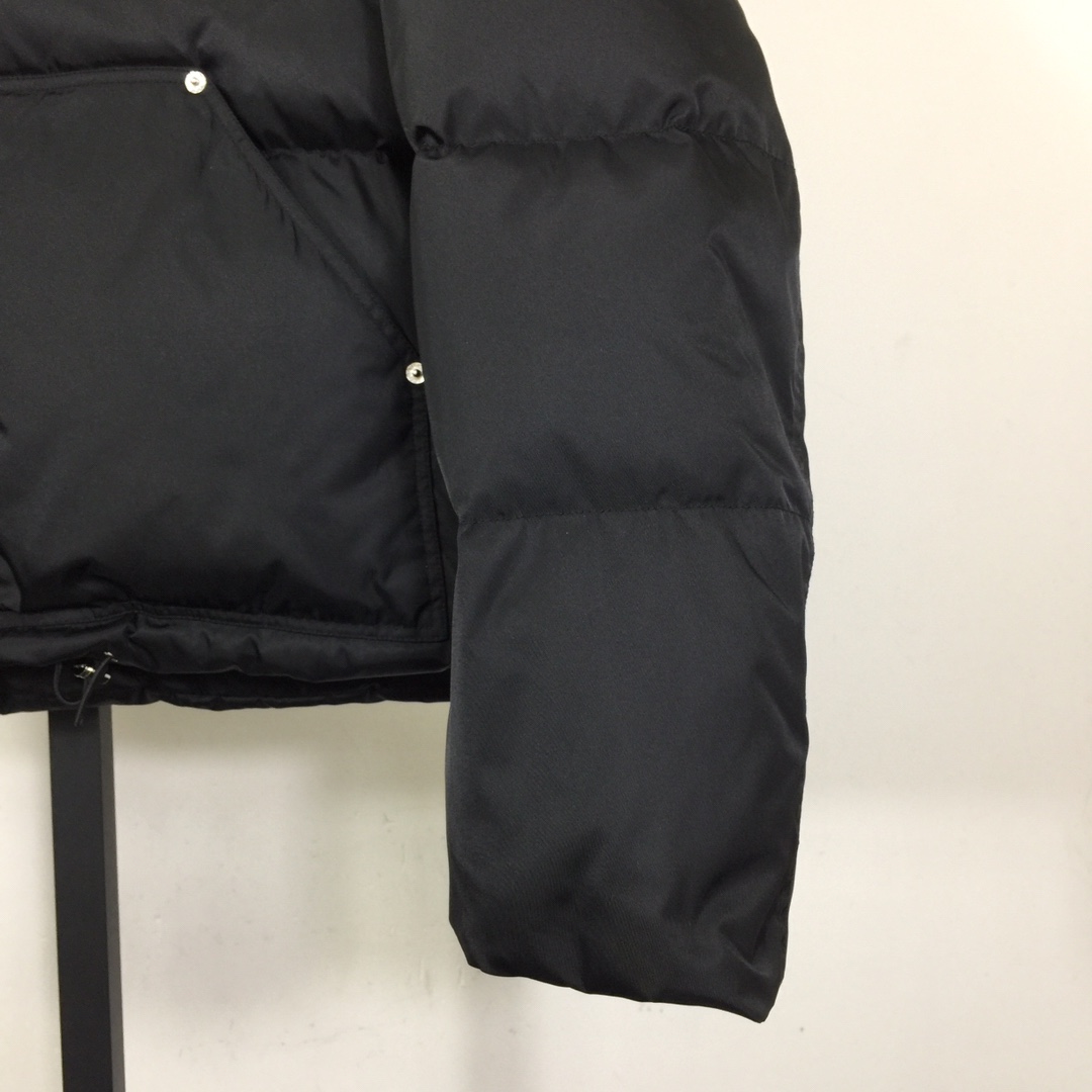 Prada Black Re-Nylon Down Jacket - DesignerGu