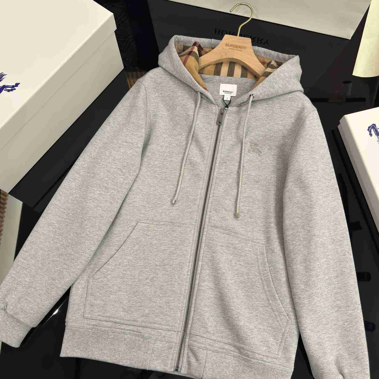 Burberry Cotton Zip Hoodie - DesignerGu