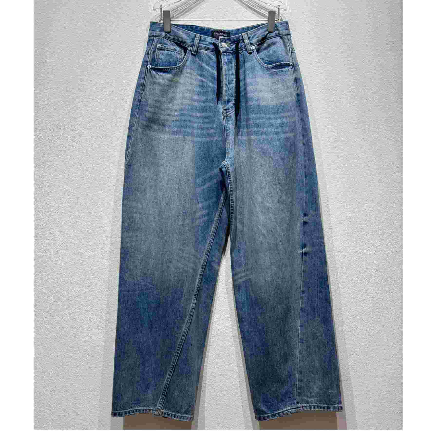 Balenciaga Twisted Wide-leg Jeans  - DesignerGu