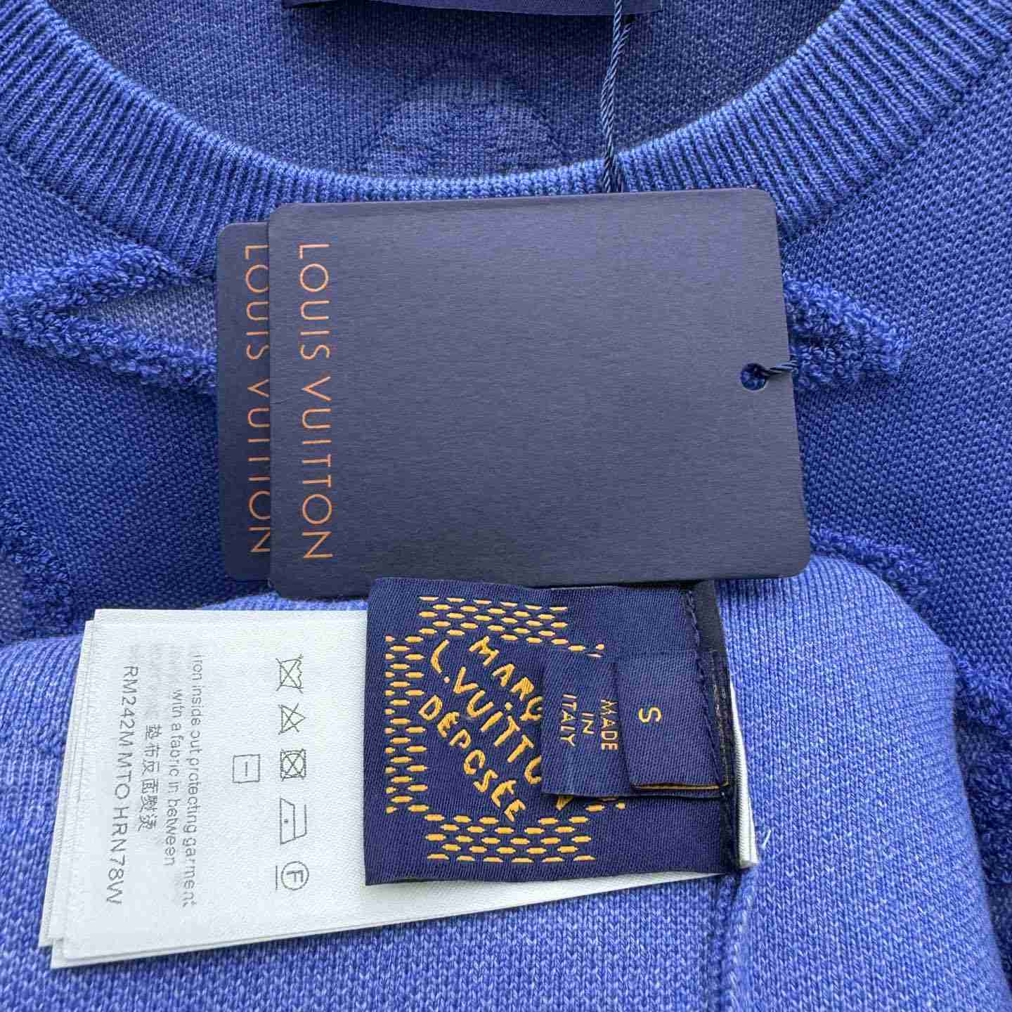 Louis Vuitton Textured Cotton Crewneck   - DesignerGu