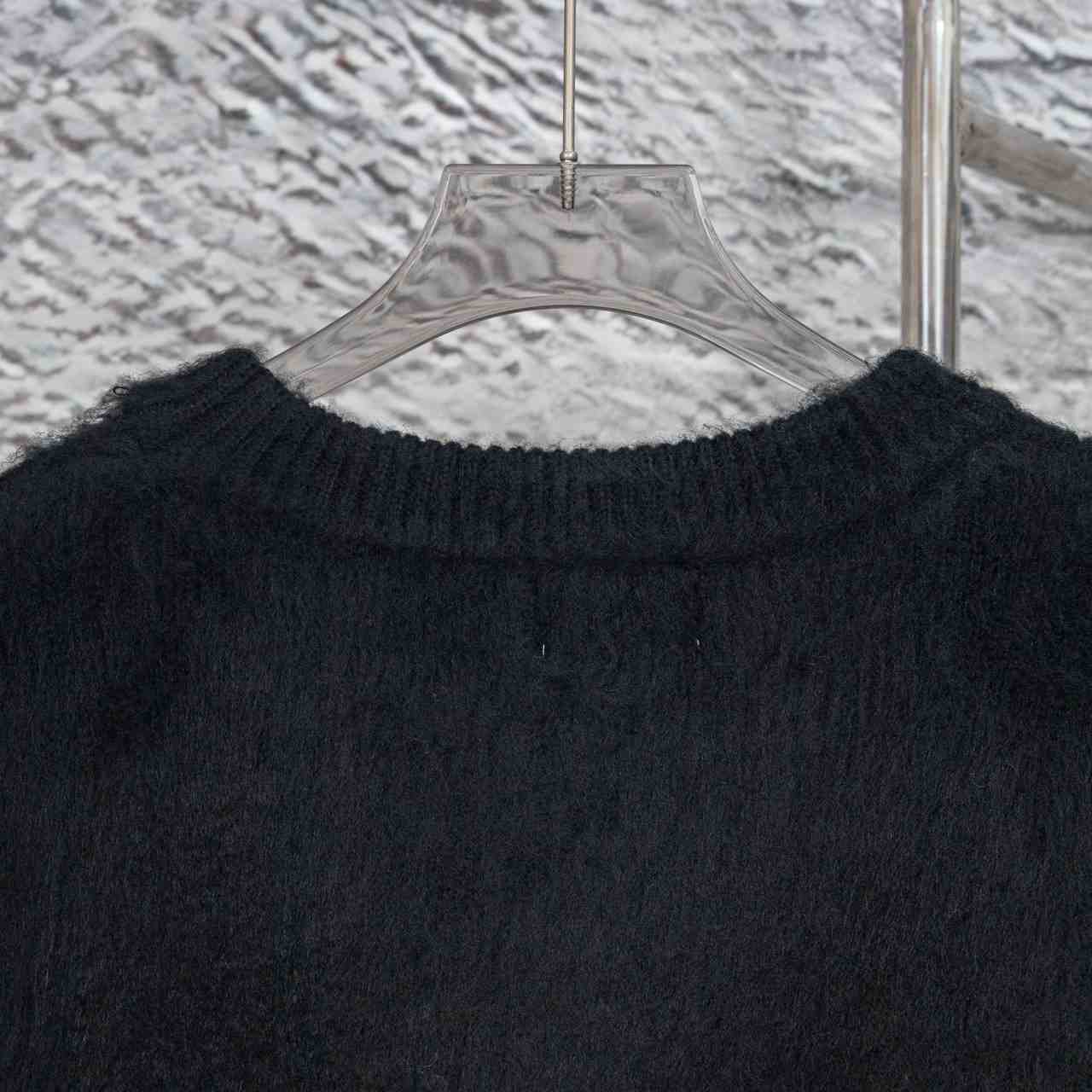 Saint Laurent Logo-Intarsia Mohair-Blend Sweater - DesignerGu