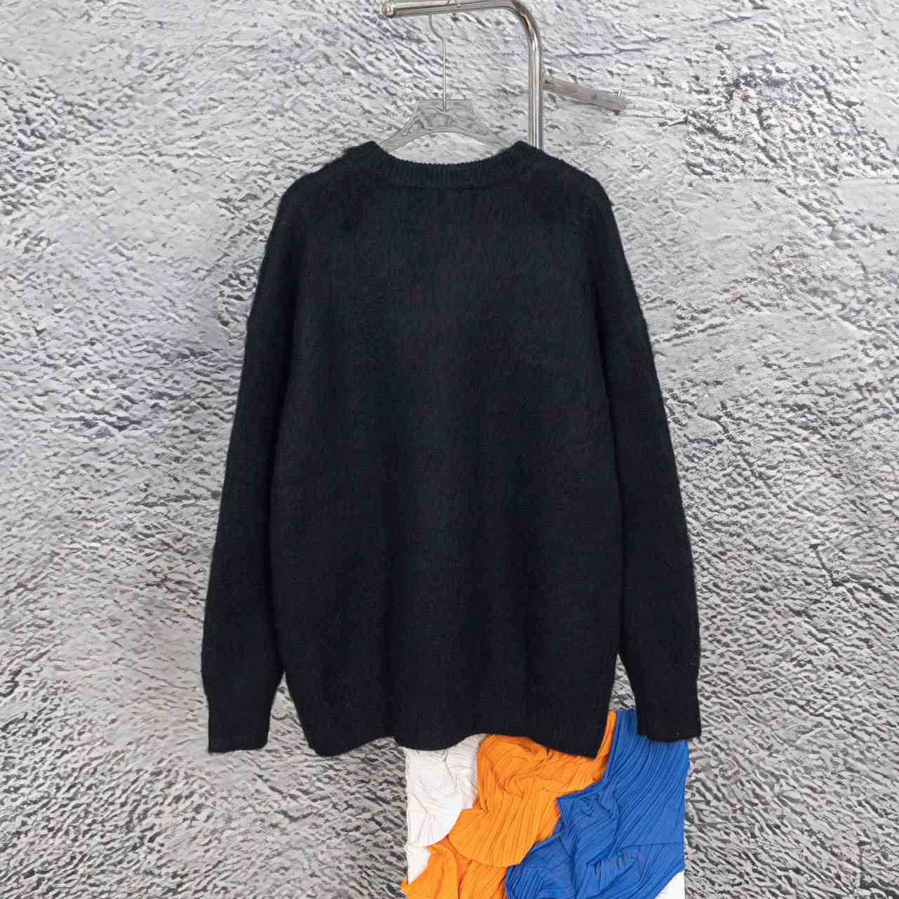 Saint Laurent Logo-Intarsia Mohair-Blend Sweater - DesignerGu