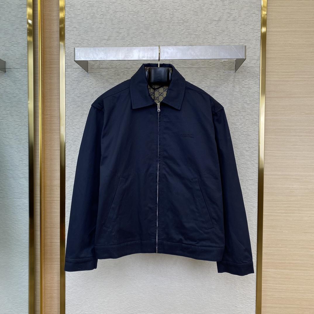 Gucci Cotton Twill Jacket With Web - DesignerGu