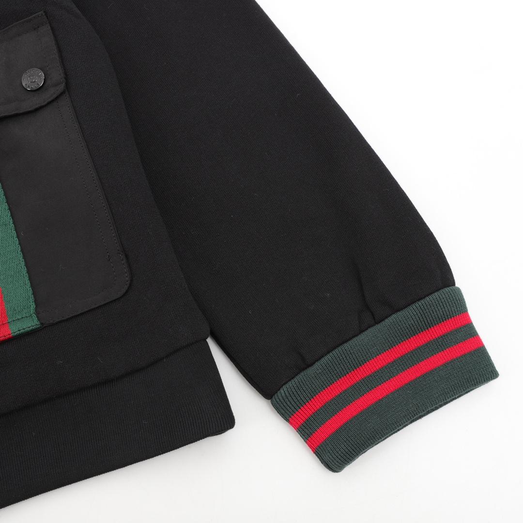 Gucci Cotton Jersey Hooded Jacket With Web - DesignerGu