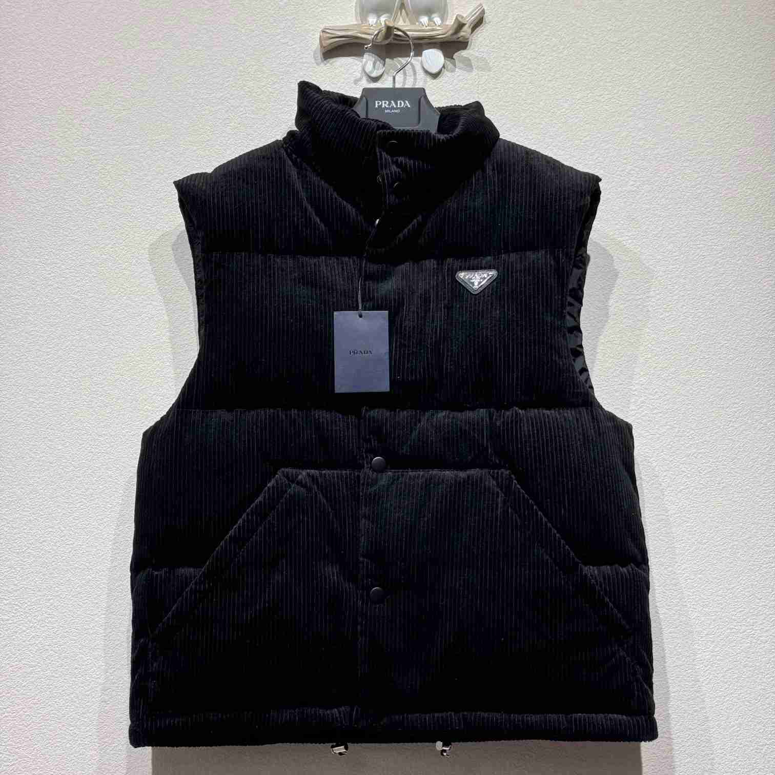 Prada Hooded Technical Fabric Down Vest - DesignerGu