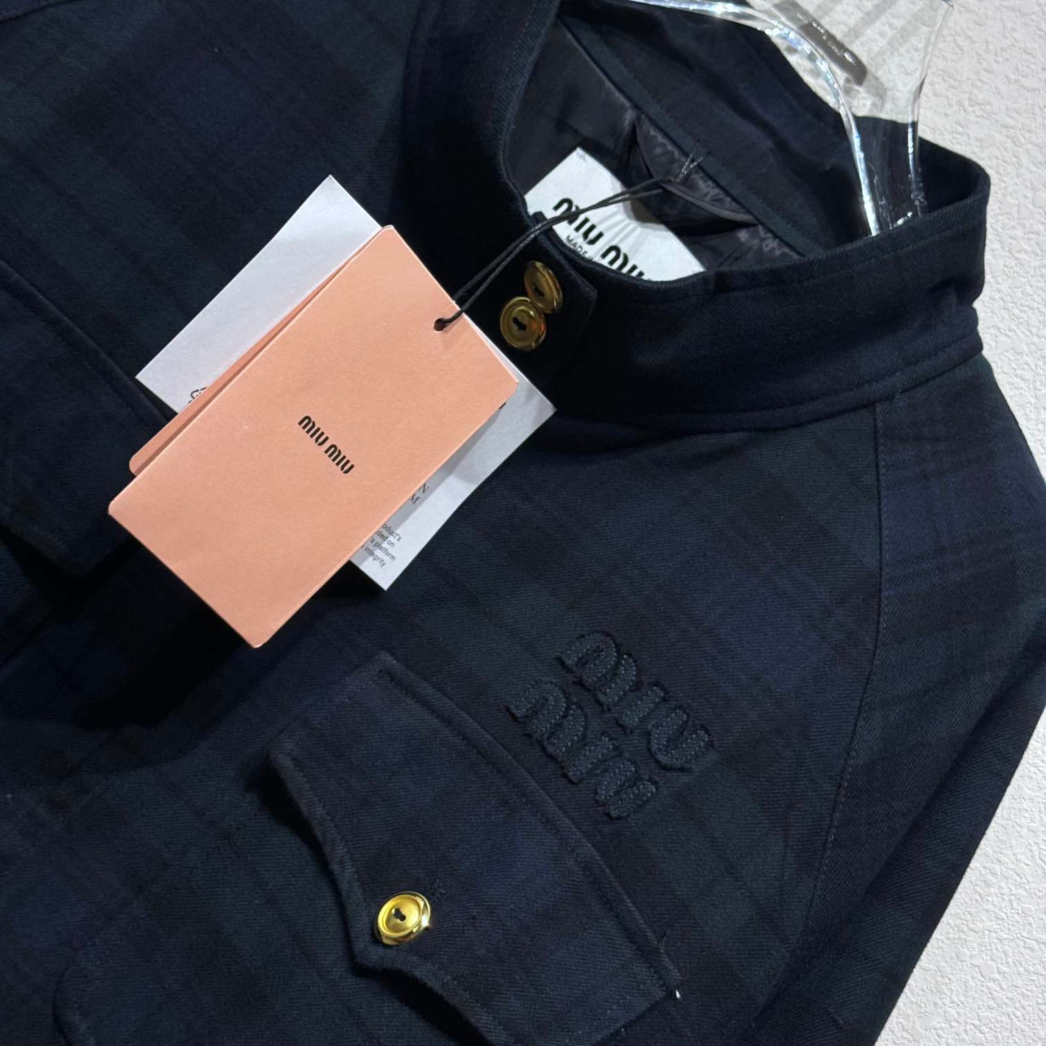 Miu Miu Plaid Blouson Jacket - DesignerGu