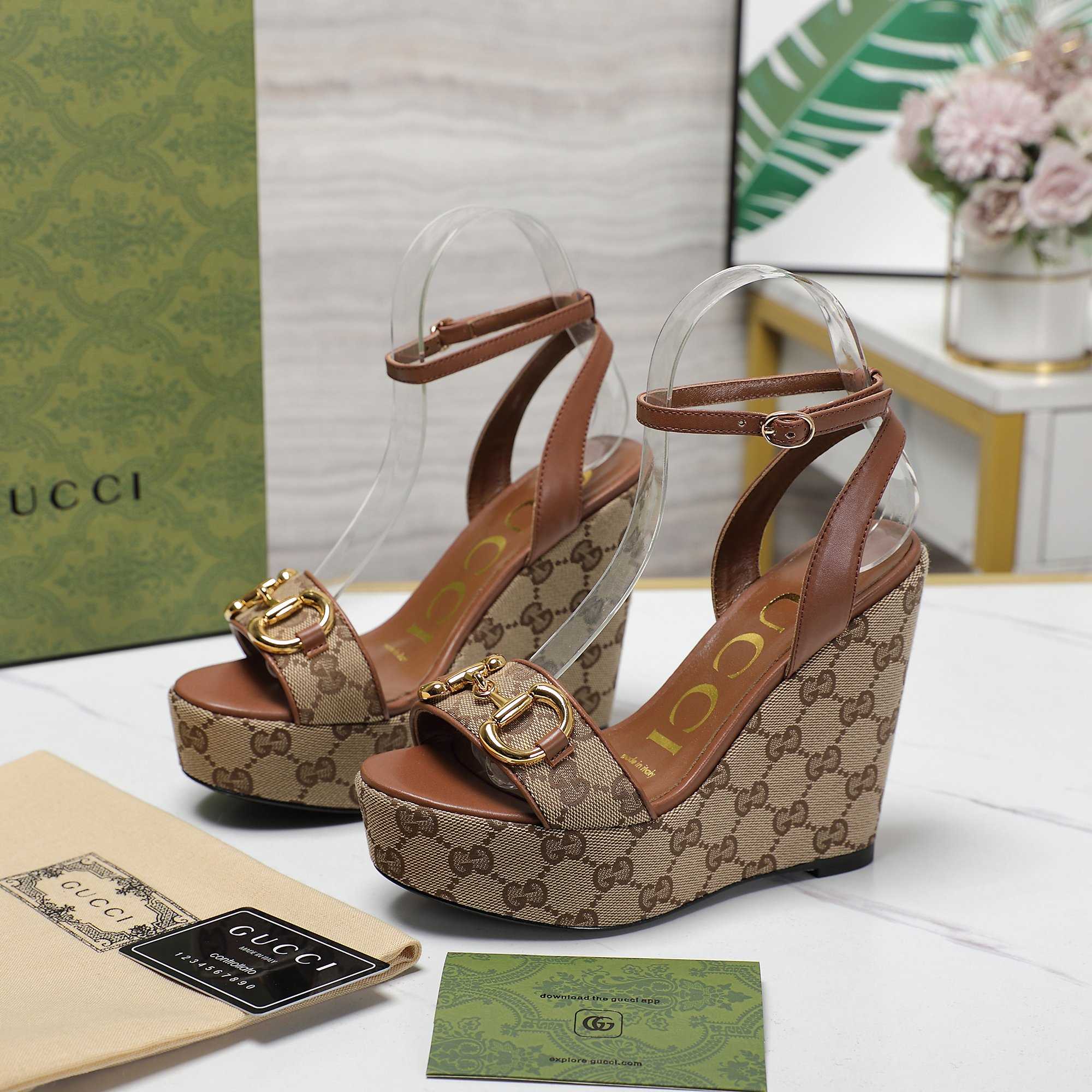 Gucci Women's Horsebit Platform Sandal  - DesignerGu