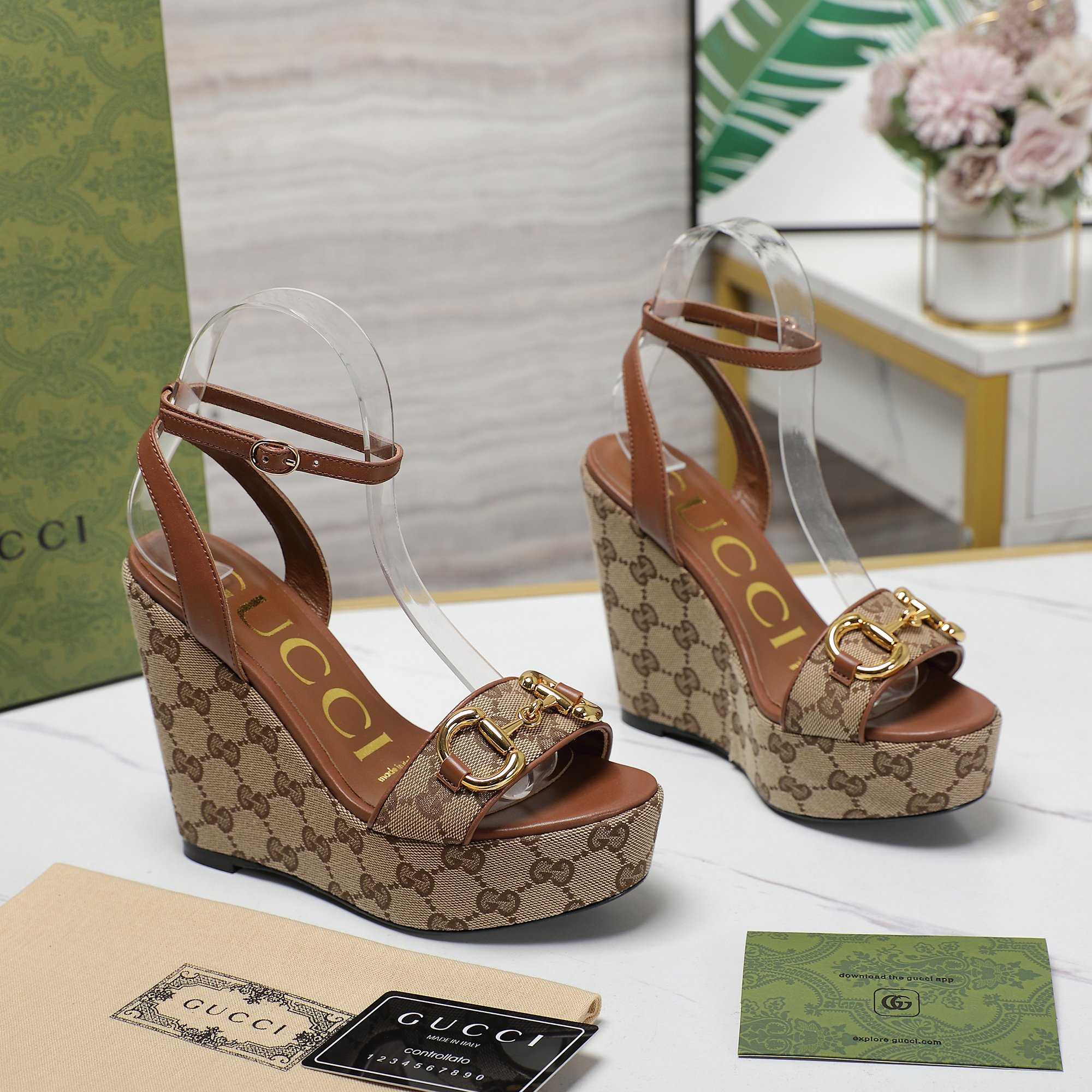 Gucci Women's Horsebit Platform Sandal  - DesignerGu