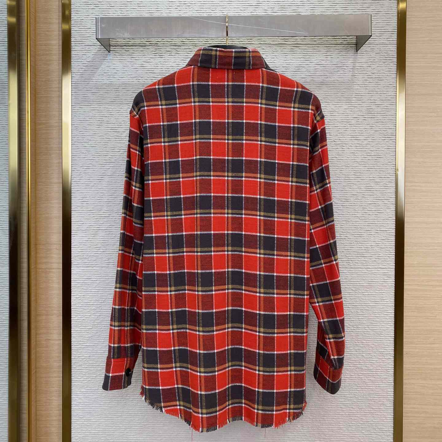 Celine Loose Shirt In Checked Cotton - DesignerGu