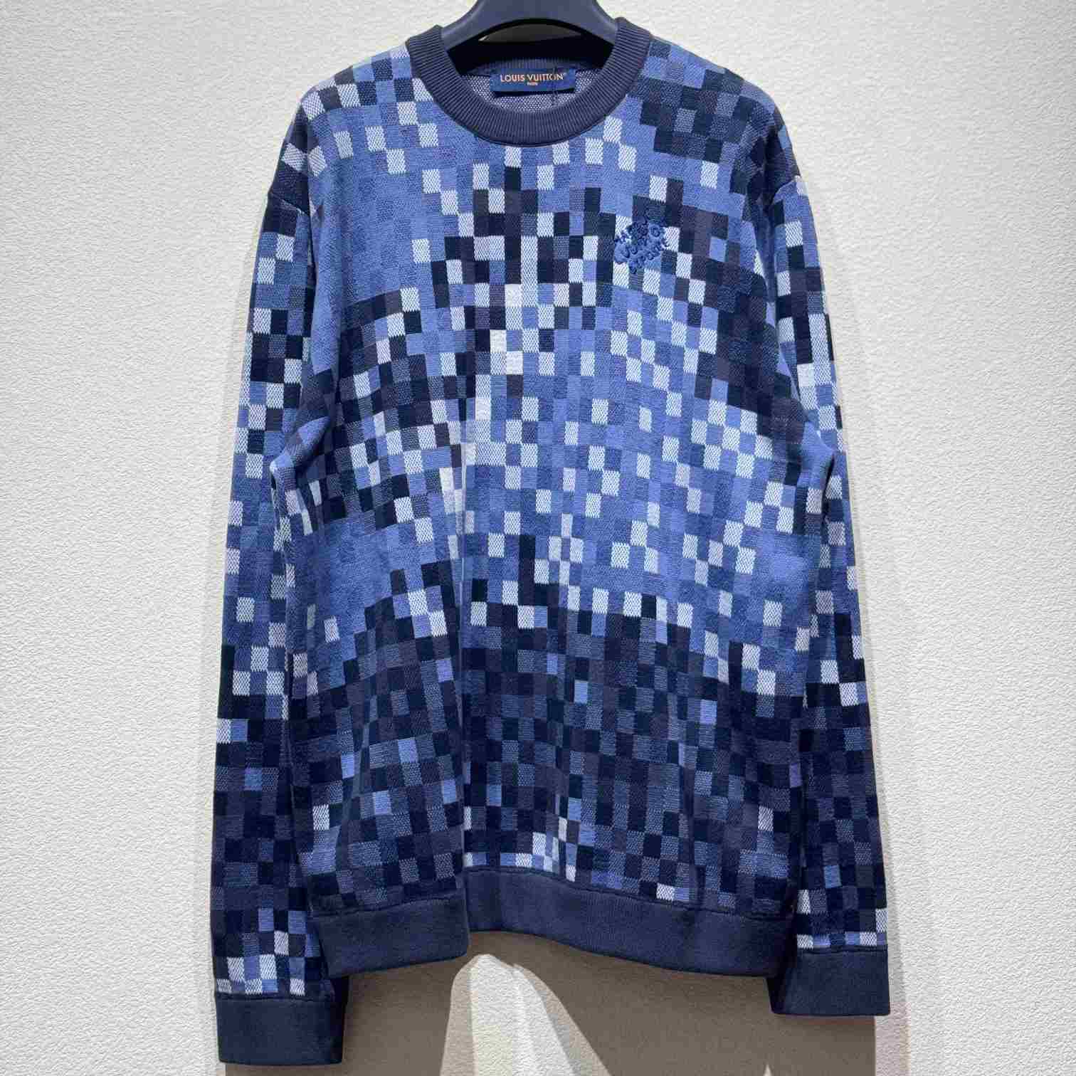 Louis Vuitton LV Vers Damoflage Jacquard Pullover   1AGHTQ - DesignerGu