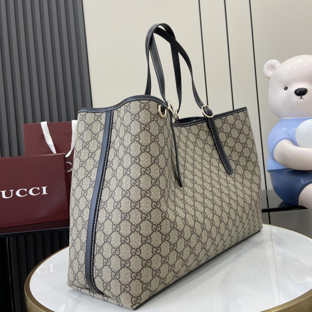 Gucci GG Emblem Large Tote Bag - DesignerGu