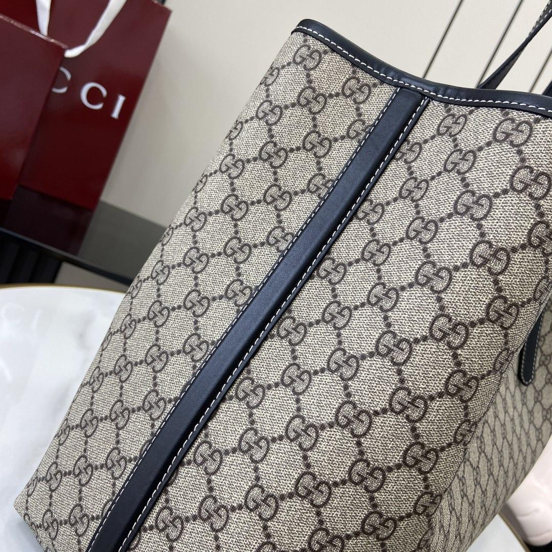 Gucci GG Emblem Large Tote Bag - DesignerGu