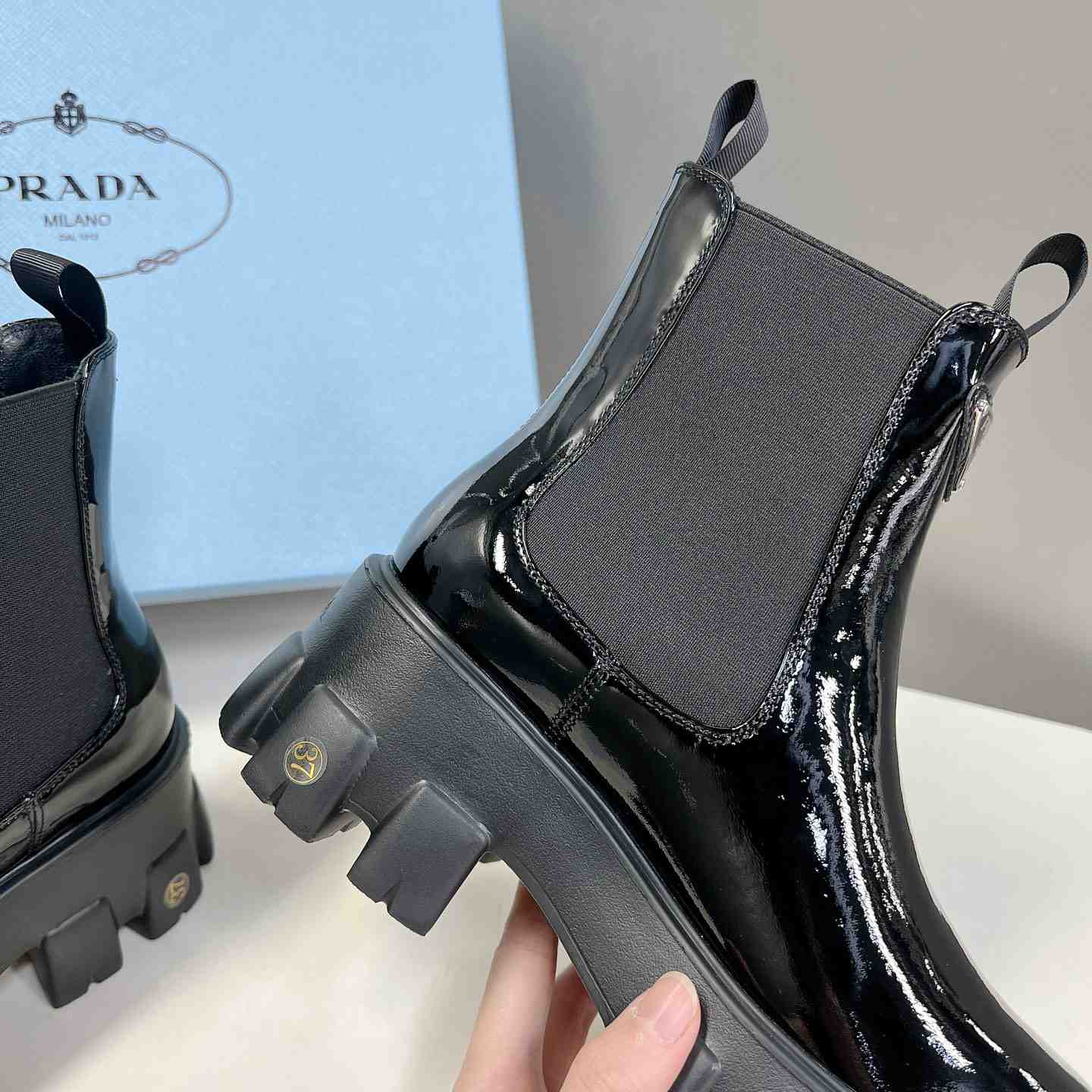 Prada Monolith Ankle Boots - DesignerGu