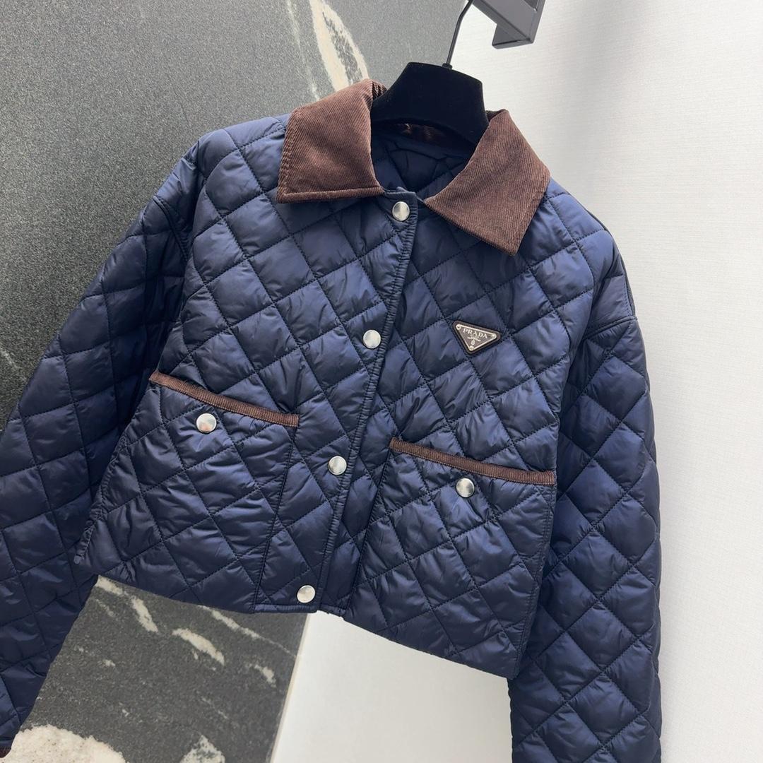 Prada Triangle-logo Quilted Jacket - DesignerGu