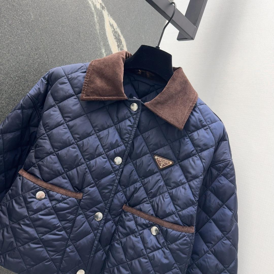 Prada Triangle-logo Quilted Jacket - DesignerGu