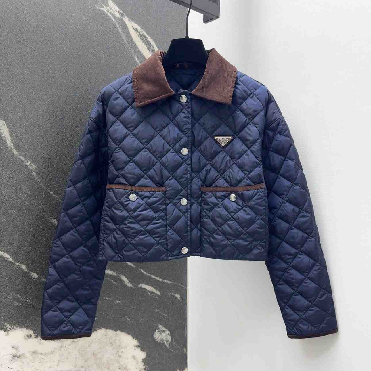 Prada Triangle-logo Quilted Jacket - DesignerGu