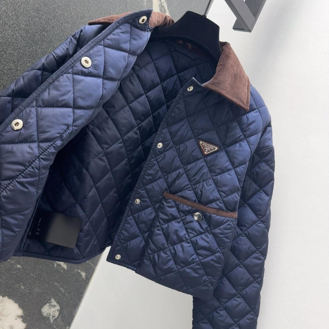 Prada Triangle-logo Quilted Jacket - DesignerGu