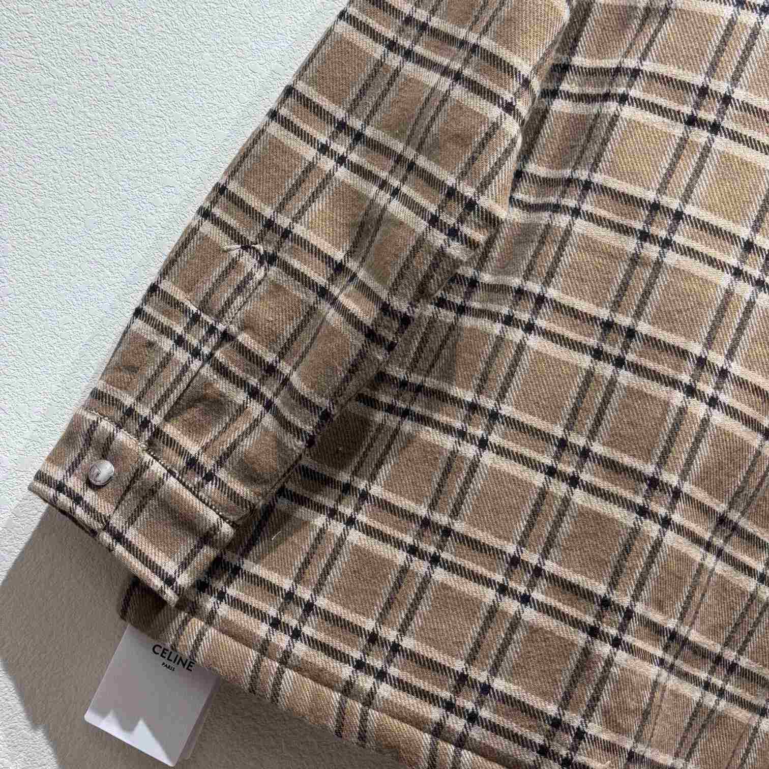 Celine Checked Overshirt - DesignerGu